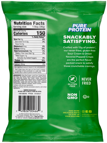 Sour Cream & Onion Popped Crisps
